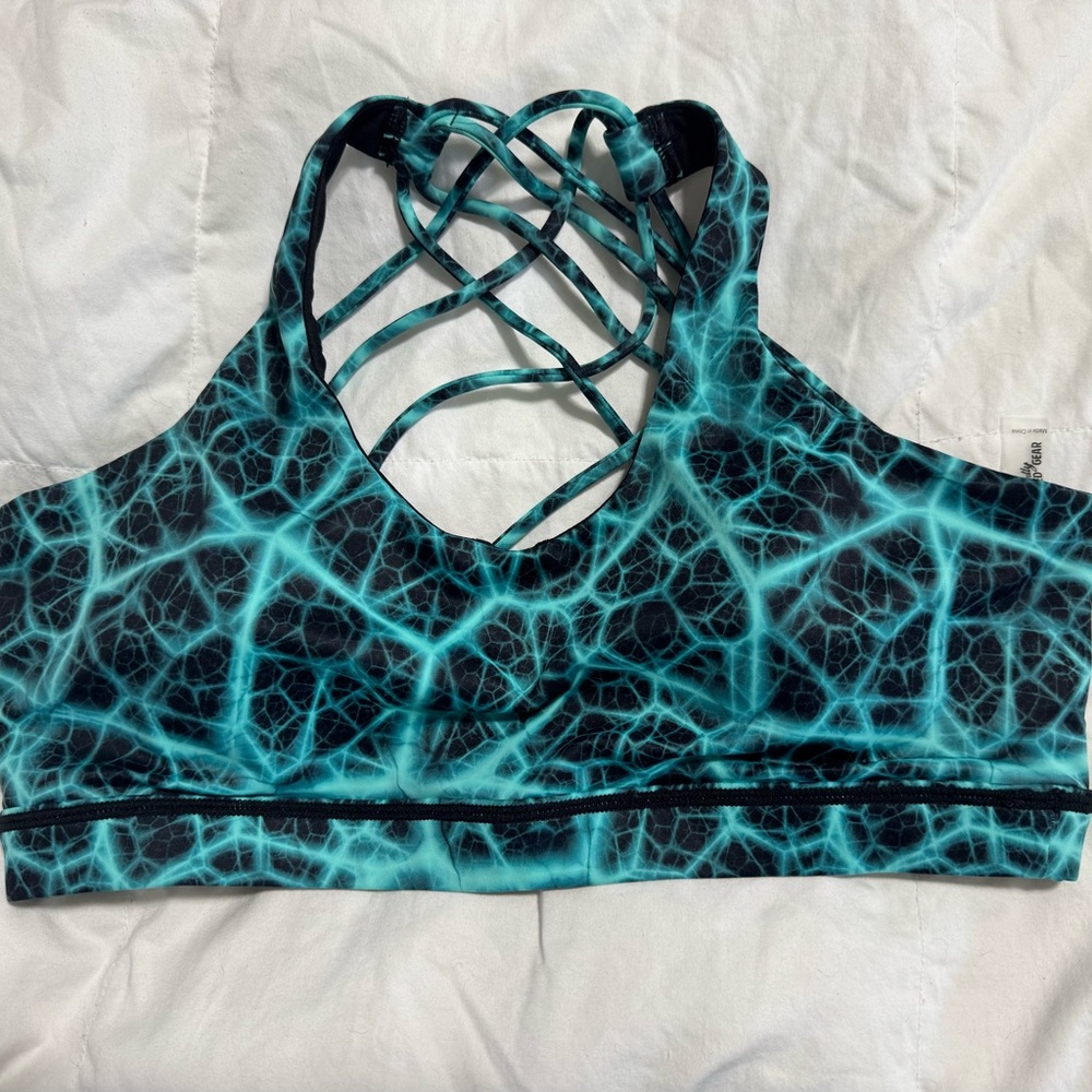 Constantly Varied Gear Teal Strappy Sports Bra